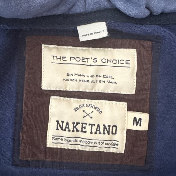 Naketano The Poets Choice Women's Cowl Neck Raglan Blue Zip Jacket Size M - Picture 5 of 10